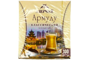 Азерчай Армуду Чай зеленый классический 100пак Азербайджан