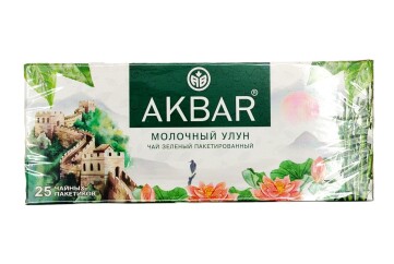 Акбар Чай зеленый Молочный улун 25*1,5г Россия