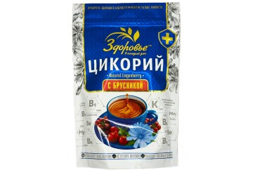 Здоровье Цикорий растворимый с брусникой 85г м/уп Россия