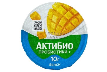Актибио биойогурт с бифидобактериями с манго 3,5% 220гр Россия