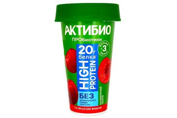 АКТИБИО КИСЛОМ НАП HI-PRO со вкусом вишни 190г