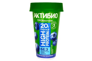 АКТИБИО КИСЛОМ НАП HI-PRO со вкусом голубики 190г