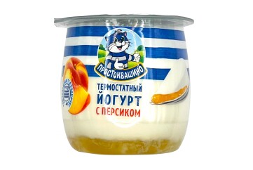 Простоквашино йогурт термостатный с персиком 160г Россия
