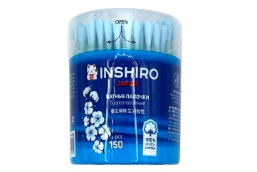 Инширо Ватные палочки синие 150 шт стакан Китай