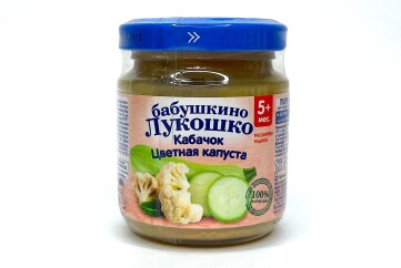 Бабушкино лукошко Пюре 100г с/б Россия (кабачок цветная капуста)
