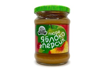 Семилукская Трапеза Пюре яблоко персик 260г с/ б Россия