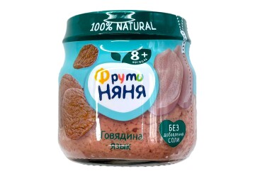 Фруто Няня Пюре 80г с/б Россия (говядина язык)