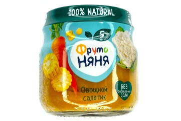 Фруто Няня Пюре 80г с/б Россия (овощной салатик )