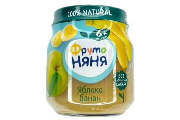 Фрутто Няня Пюре 100г с/б Россия (яблоко и банан)