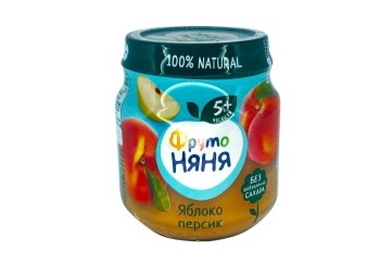 Фрутто Няня Пюре 100г с/б Россия (яблоко-персик)