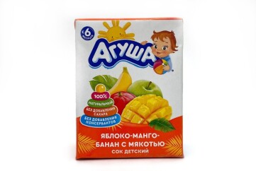 Агуша Сок  200мл т/п Россия (яблоко манго банан)