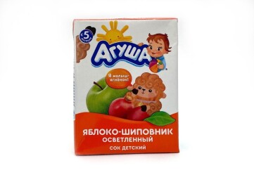 Агуша Сок  200мл т/п Россия (яблочно-шиповниковый осветленный)