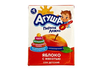 Агуша Сок  200мл т/п Россия (яблочный с мякотью)