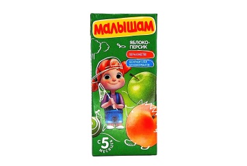 Малышам нектар 330мл т/п Россия (яблоко персик)