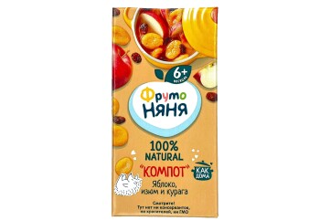 Фруто НяНя Компот 200мл т/п Россия (из яблок,изюма и кураги)