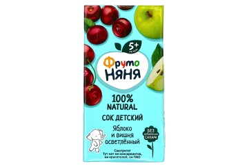 Фруто НяНя Сок 200мл т/п Россия (яблоко вишня)