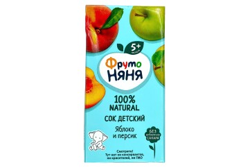 Фруто НяНя Сок 200мл т/п Россия (яблочно-персиковый)