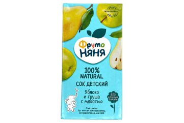 Фруто НяНя Сок 500мл т/п Россия (яблочно-грушевый с мякотью)