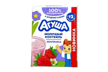Агуша коктейль молочный Земляника 190мл Россия