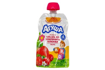 Агуша пюре Укрепляйка 80г Россия (Ябл-Клуб-Земл-Клюк)