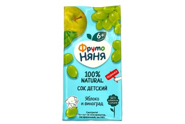 Фруто НяНя Сок 200мл т/п Россия (яблоко виноград осветленный)
