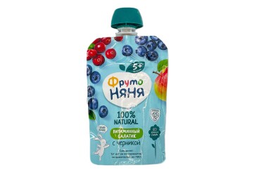Фруто НяНя Пюре 90г д/п Россия (салатик с черникой)