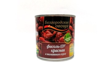 Белгородские овощи Фасоль красная в томатном соусе 400г  ж/б Россия