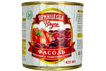 Принцесса вкуса фасоль красная в т/с 425мл Россия