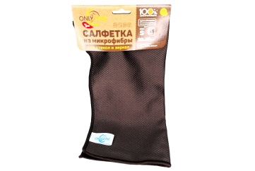 Онли Ван Салфетка из микрофибры д\стекол и зеркал 30*30см 1шт Китай
