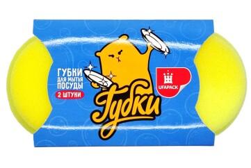 УфаПАК Губки д/посуды 2шт круглые Россия