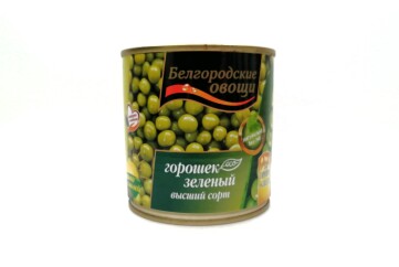 Белгородские овощи Горошек зеленый Премиум  ключ 400г ж/б Россия