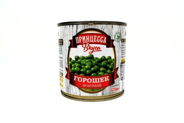 Принцесса вкуса Горошек зеленый высший сорт 425мл ж/б Россия