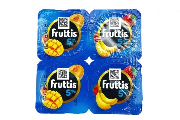 Фруттис Продукт йогуртный Сливочное лакомство 5% 115г Россия (дыня-манго+банан-клубника )
