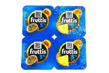 Фруттис Продукт йогуртный Сливочное лакомство 5% 115г Россия (персик-маракуйя+ананас-дыня )