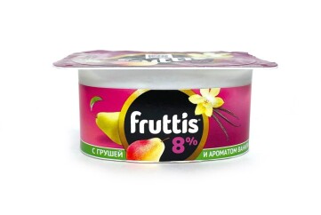 Фруттис Продукт йогуртный СуперЭкстра 8% 115г Россия (груша-ваниль,вишневый пломбир)