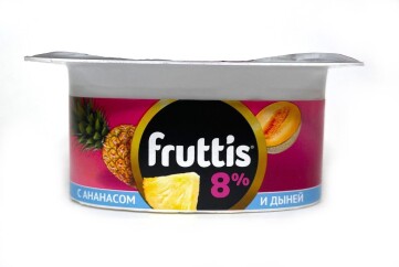 Фруттис Продукт йогуртный СуперЭкстра 8% 115г Россия (малина+ананас-дыня )