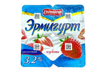 Эрмигурт Продукт йогуртный молочный 3,2% 100г Россия (клубника)