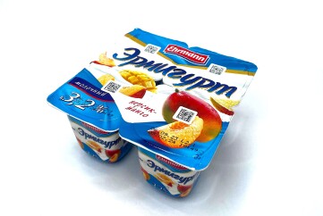 Эрмигурт Продукт йогуртный молочный 3,2% 100г Россия (персик-манго )