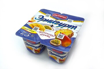 Эрмигурт Продукт йогуртный сливочный 7,5% 100г Россия (тропические фрукты )