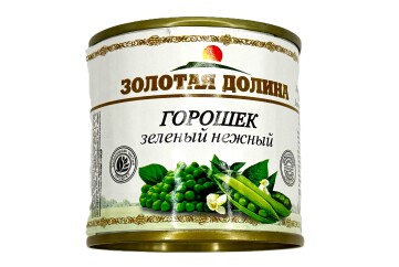 Золотая долина Горошек зеленый Нежный 212г ж/б Россия