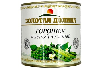 Золотая долина Горошек зеленый Нежный 425г ж/б Россия