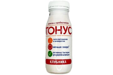 Продукт кисломолочный Тонус с клубникой 3,2% 200г  п/б ОАО ГМЗ