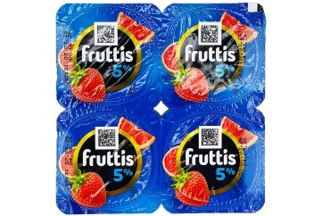 Фруттис Продукт йогуртный Сливочное лакомство 5% 115г Россия (клюбника грейпфрут)