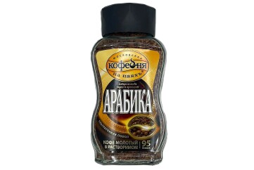 Кофейня на паяхъ Арабика кофе молотый в растворимом 95г Россия