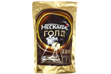 Нескафе Голд Кофе натуральный растворимый 220г м/у Россия
