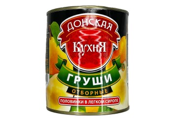 Донская кухня Груши в сиропе 850мл ж/б Китай