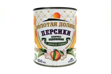 Золотая Долина Персики отборные 850мл ж/б Китай