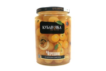 Кубаночка Черешня желтая в сиропе 750г с/б Россия