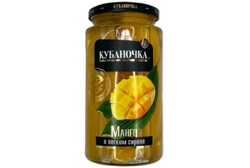 Кубаночка Манго в легком сиропе  520г с/б Россия