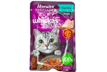 Вискас Корм для кошек 75гр м/у Россия (желе кролик)